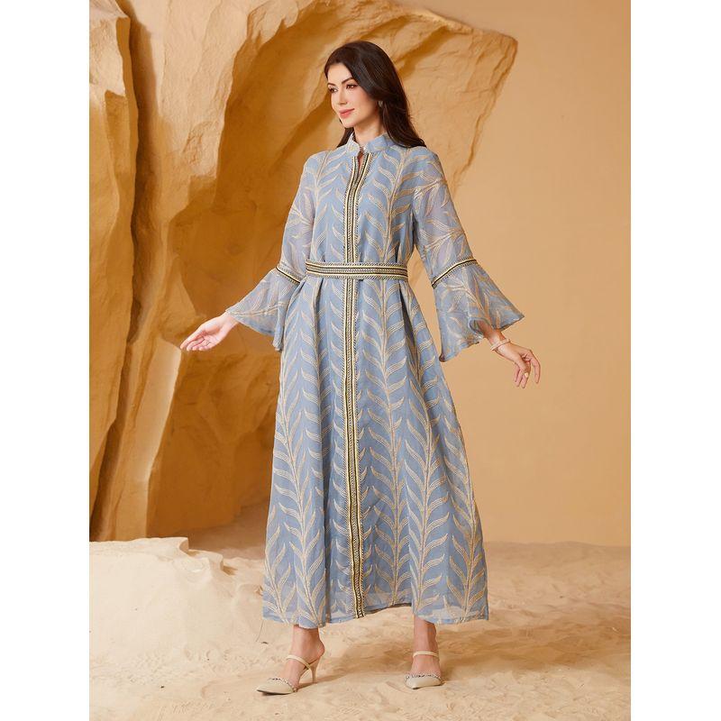 2025 Ближний Восток Вышитый пуловер с рукавами-колоколами Европейский и американский Дубай Элегантное платье Женская одежда платье Платье Light Blue 2XL
2025 Ближний Восток Вышитый пуловер с рукавами-колоколами Европейский и американский Дубай Элегантное платье Женская одежда платье Платье Light Blue 2XL