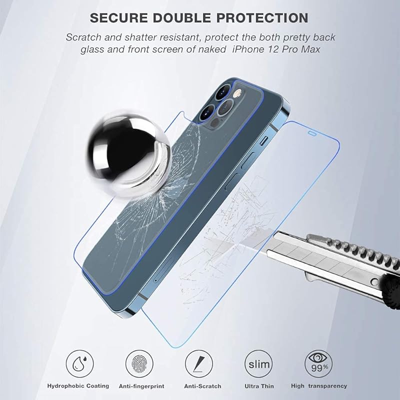 Careflection Premium 2.5D Front And Back Tempered Glass Screen Protector Scratch Guard For Apple Iphone 12 Pro Max 0
Careflection Premium 2.5D Front And Back Tempered Glass Screen Protector Scratch Guard For Apple Iphone 12 Pro Max 0