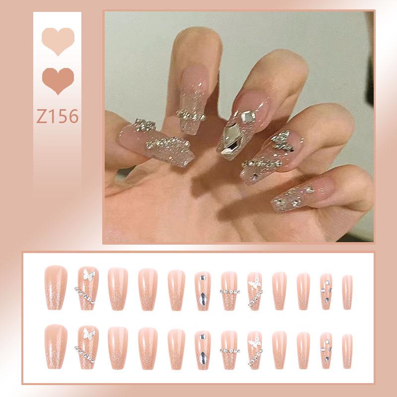Средне-длинные нюдовые блестящие 3D стразы накладные ногти - Дизайн с фееричным характером Glue Version
Средне-длинные нюдовые блестящие 3D стразы накладные ногти - Дизайн с фееричным характером Glue Version