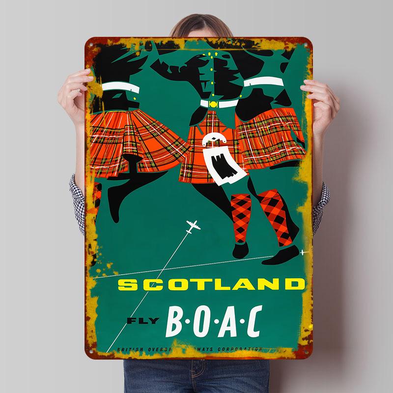 Fly BOAC to Scotland Metal Poster Customized Wall Art Retro Vintage Tinplate Signs for Home Decor Living Room Decoration At Home 20x30cm(7.8x11.8inch)
Fly BOAC to Scotland Metal Poster Customized Wall Art Retro Vintage Tinplate Signs for Home Decor Living Room Decoration At Home 20x30cm(7.8x11.8inch)