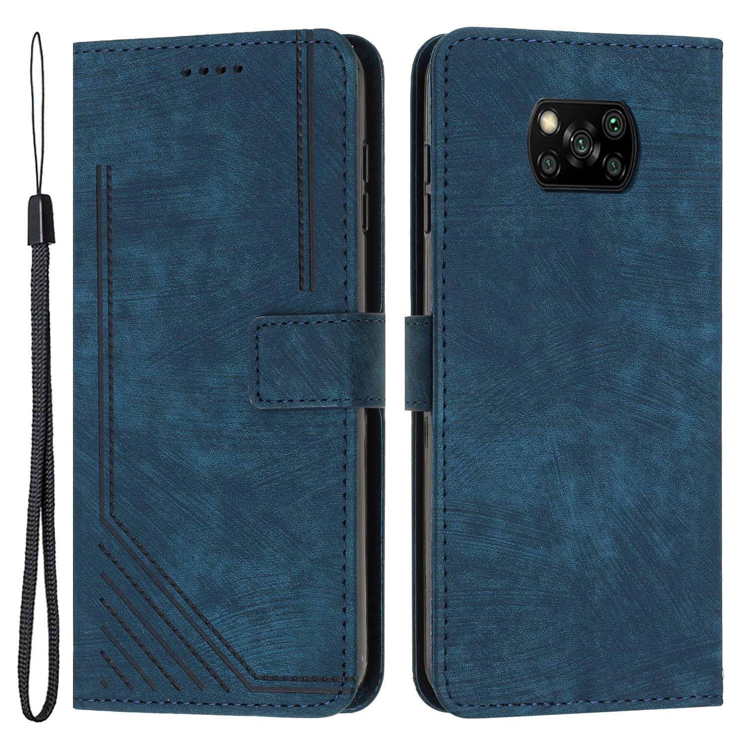 Для Xiaomi Poco X3 NFC/X3/X3 Pro Чехол для телефона с тиснением линий, имитирующий кожу, откидная подставка, кожаный чехол-кошелек Sapphire
Для Xiaomi Poco X3 NFC/X3/X3 Pro Чехол для телефона с тиснением линий, имитирующий кожу, откидная подставка, кожаный чехол-кошелек Sapphire