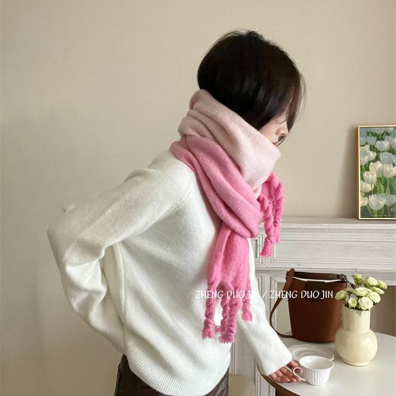 Encore Red Gradient Hanging Dyed Mohair Twist Braid Scarf Female Solid Color Couple Scarf Thick
Encore Red Gradient Hanging Dyed Mohair Twist Braid Scarf Female Solid Color Couple Scarf Thick