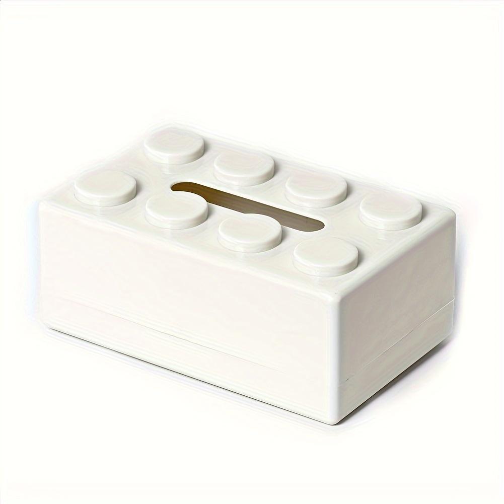 Строительный блок Дизайн Коробка для салфеток Держатель для салфеток с пружинным ящиком для хранения салфеток для ванной комнаты Гостиной Спальни Столешницы для туалетного столика