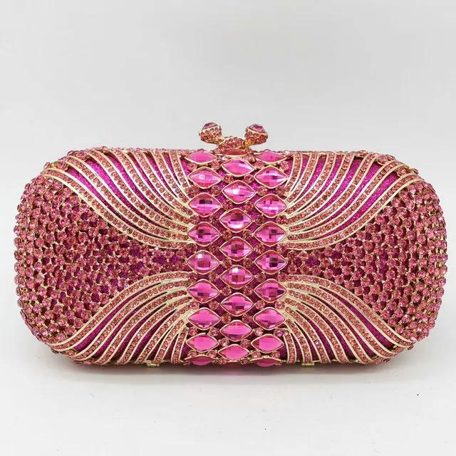 Boutique De FGG Women Pink Evening Bags Bridal Crystal Clutch Handbags and Purses Wedding Banquet Dinner Minaudiere Clutch Purse
Boutique De FGG Women Pink Evening Bags Bridal Crystal Clutch Handbags and Purses Wedding Banquet Dinner Minaudiere Clutch Purse