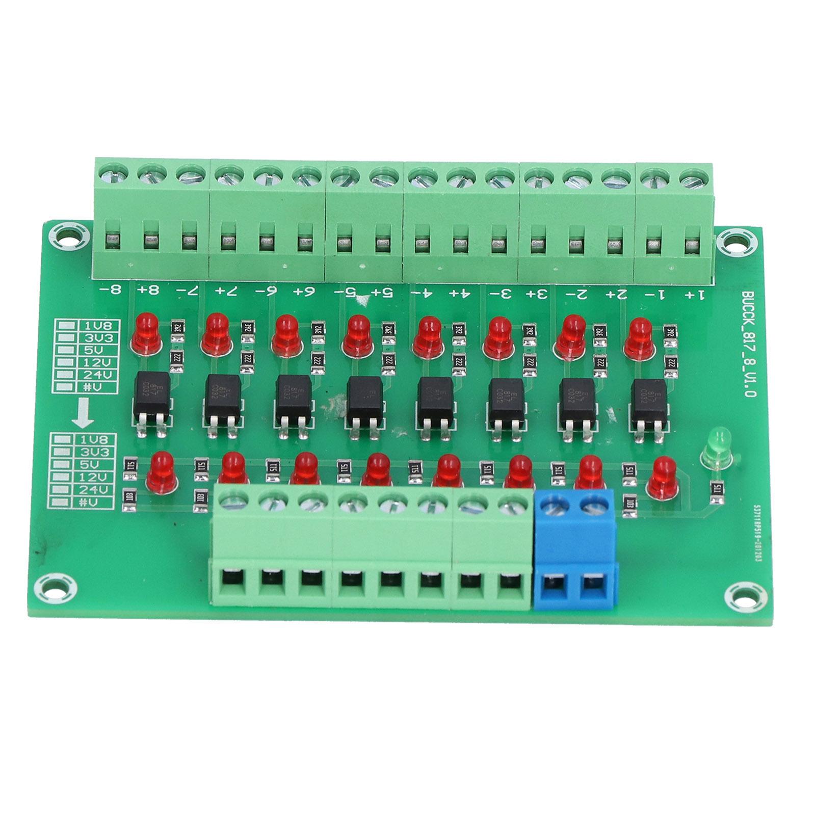 Optical Isolation Module 24V to 5V 8 Channel Optocoupler PLC Signal Converter Board
Optical Isolation Module 24V to 5V 8 Channel Optocoupler PLC Signal Converter Board