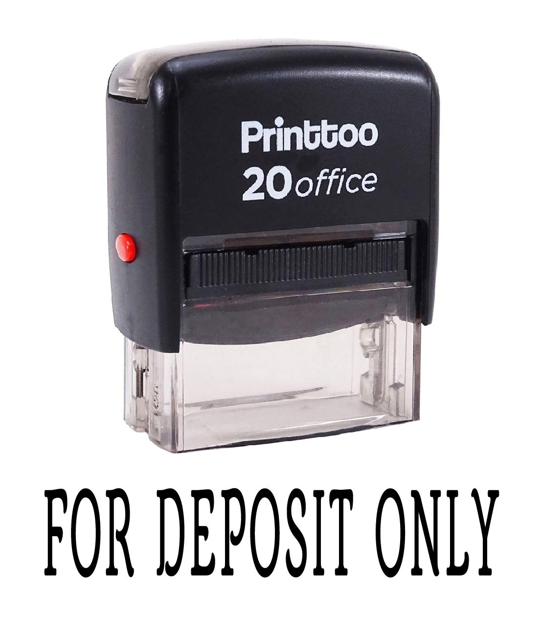Printtoo Self Inking ТОЛЬКО ДЛЯ ДЕПОЗИТА Штамп для офиса Канцелярские товары на заказ 14 mm x 38 mm (Approx) чёрный
Printtoo Self Inking ТОЛЬКО ДЛЯ ДЕПОЗИТА Штамп для офиса Канцелярские товары на заказ 14 mm x 38 mm (Approx) чёрный