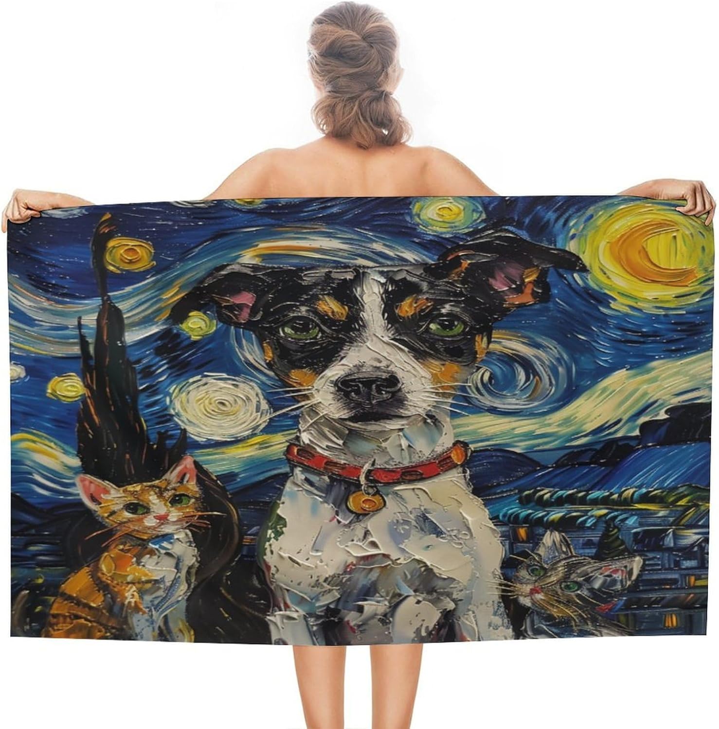 Mid Century Oil Painting Cats Dogs Sand Free Beach Towel Modern Abstract Moon Painting Farm Animal Outdoor Bath Towel Shower W40*H60(CM)
Mid Century Oil Painting Cats Dogs Sand Free Beach Towel Modern Abstract Moon Painting Farm Animal Outdoor Bath Towel Shower W40*H60(CM)