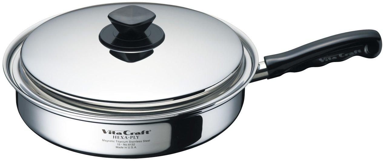 Vitacraft Frying Pan 27cm IH Compatible Stainless Steel with Lid 10 Year Warranty Made in the USA Hekisupply 6132 Silver серебряный
Vitacraft Frying Pan 27cm IH Compatible Stainless Steel with Lid 10 Year Warranty Made in the USA Hekisupply 6132 Silver серебряный