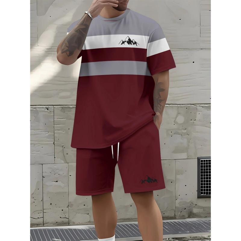 Summer Men s Letter Printed Casual Round Neck T-shirt and Shorts Set Men s Solid Color Sportswear Loose Two-piece Suit 2XL
Summer Men s Letter Printed Casual Round Neck T-shirt and Shorts Set Men s Solid Color Sportswear Loose Two-piece Suit 2XL