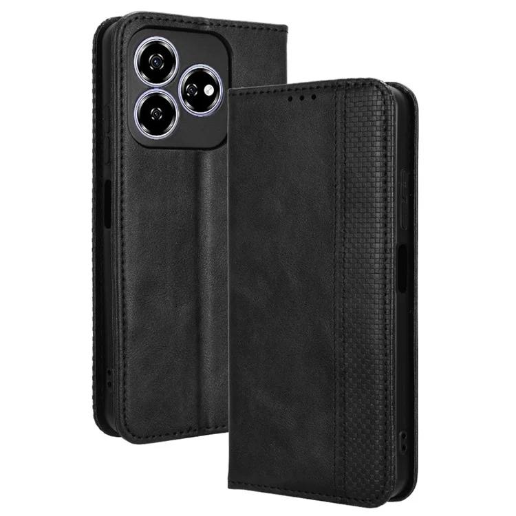 For ZTE Axon 60 (ZTE Blade V60) Case Retro PU Leather Wallet Phone Cover Stand - Black
For ZTE Axon 60 (ZTE Blade V60) Case Retro PU Leather Wallet Phone Cover Stand - Black