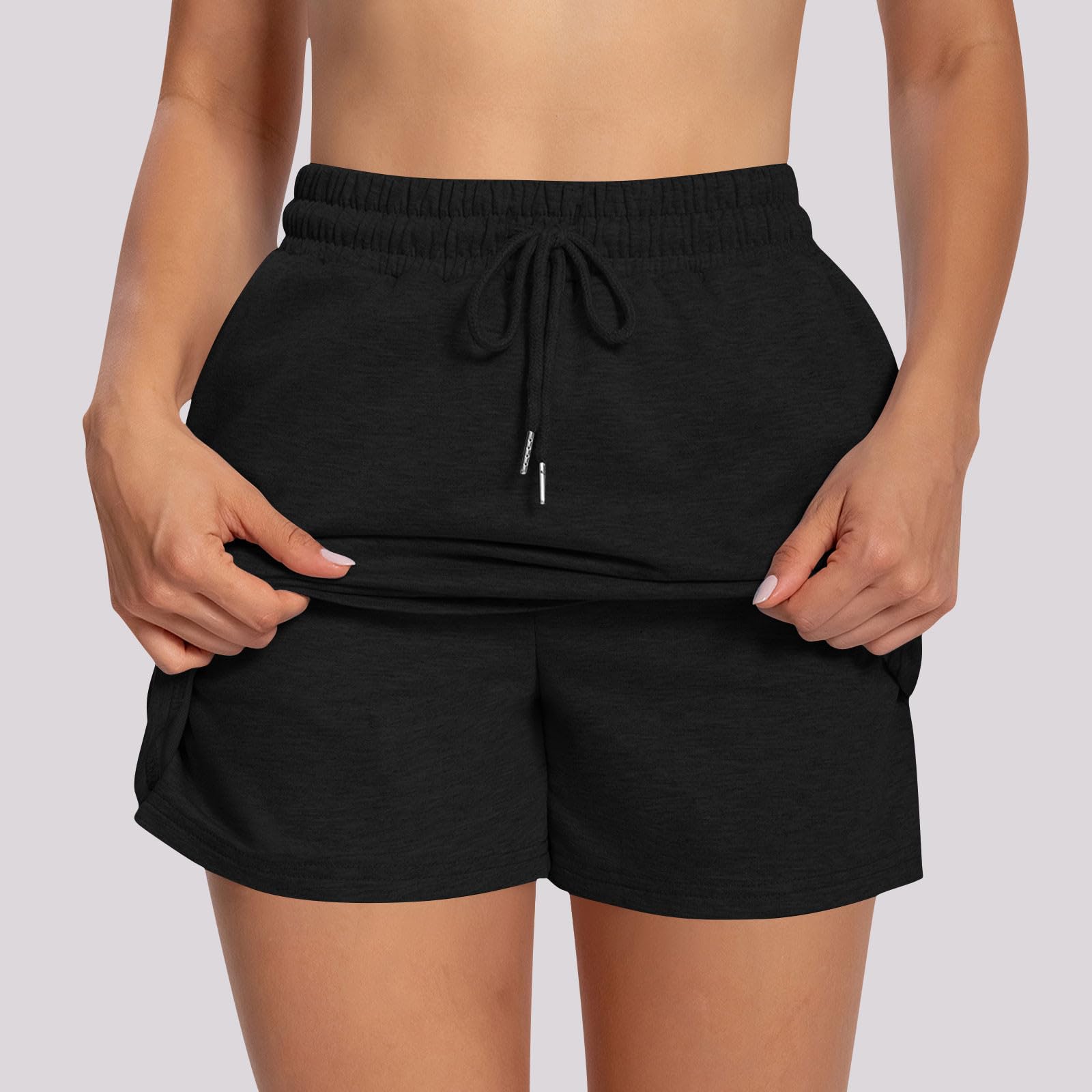 Women’s Casual Drawstring Waist Shorts Soft Lightweight Fabric Relaxed Fit with Side Pockets for Everyday Wear L чёрный
Women’s Casual Drawstring Waist Shorts Soft Lightweight Fabric Relaxed Fit with Side Pockets for Everyday Wear L чёрный