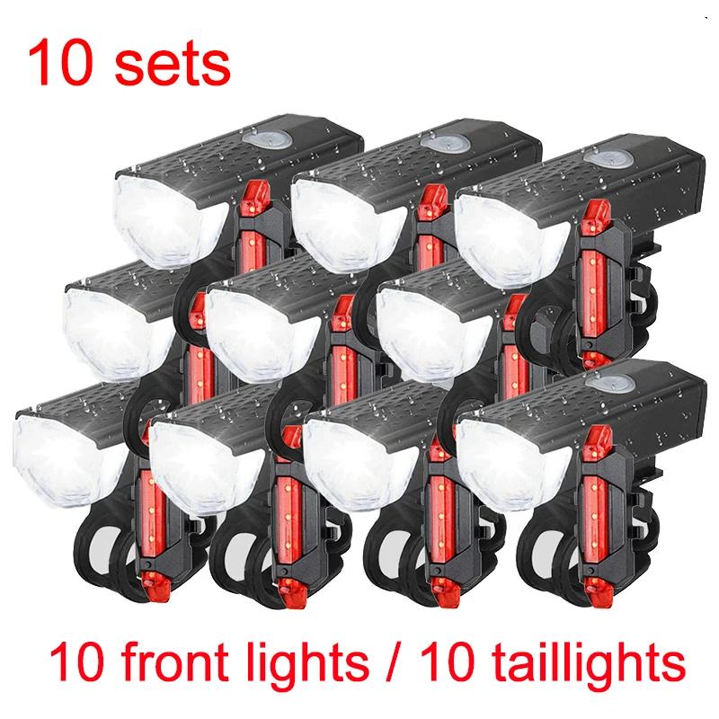10 Set Bike Light Bicycle Headlight Taillight Rechargeable Front Rear Set MTB Bike Flashlight Cycling Lamp Bicycle Accessories
10 Set Bike Light Bicycle Headlight Taillight Rechargeable Front Rear Set MTB Bike Flashlight Cycling Lamp Bicycle Accessories