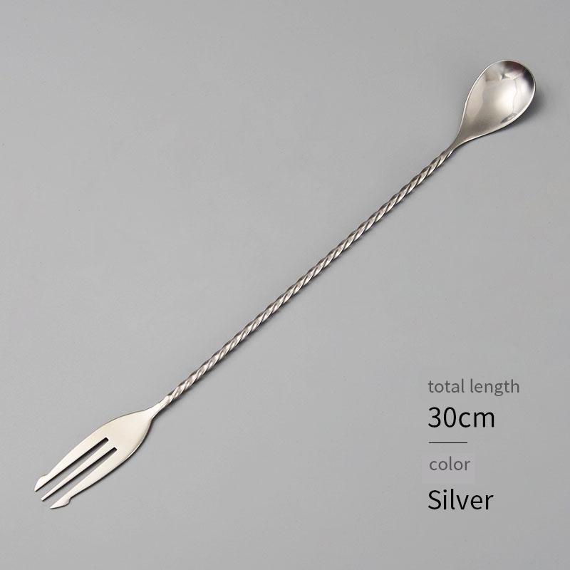 30 40 50cm Bar Spoon With Fork Tip Stainless Steel Mixing Spiral Pattern Cocktail Twisted Mixing Cocktail Spoon Bartender Tools
30 40 50cm Bar Spoon With Fork Tip Stainless Steel Mixing Spiral Pattern Cocktail Twisted Mixing Cocktail Spoon Bartender Tools
