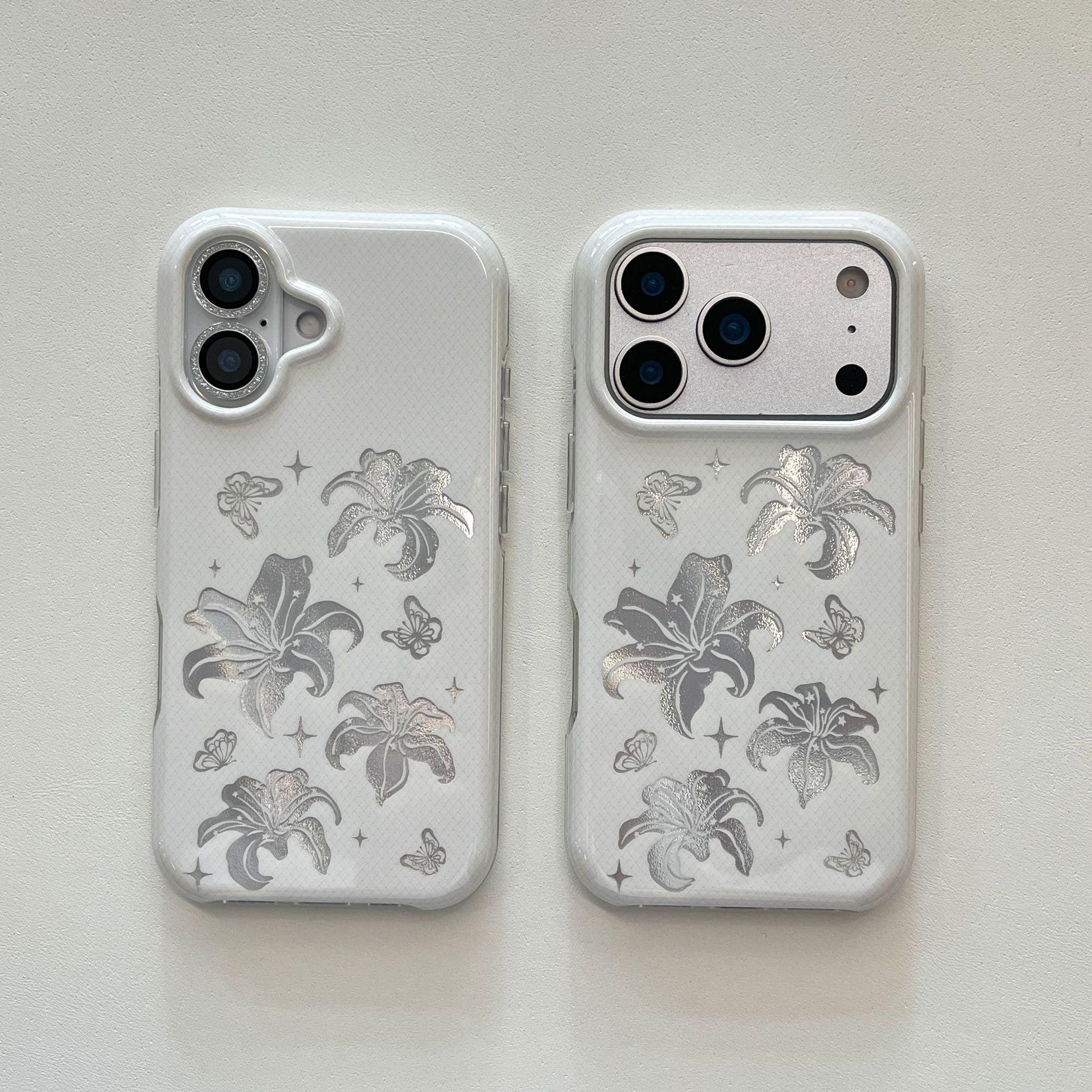 Gentle Silver Lily Apple 17 Pro Phone Case for iPhone 16/17 Pro - IMD Protective Cover for Women iPhone 17 Pro
Gentle Silver Lily Apple 17 Pro Phone Case for iPhone 16/17 Pro - IMD Protective Cover for Women iPhone 17 Pro