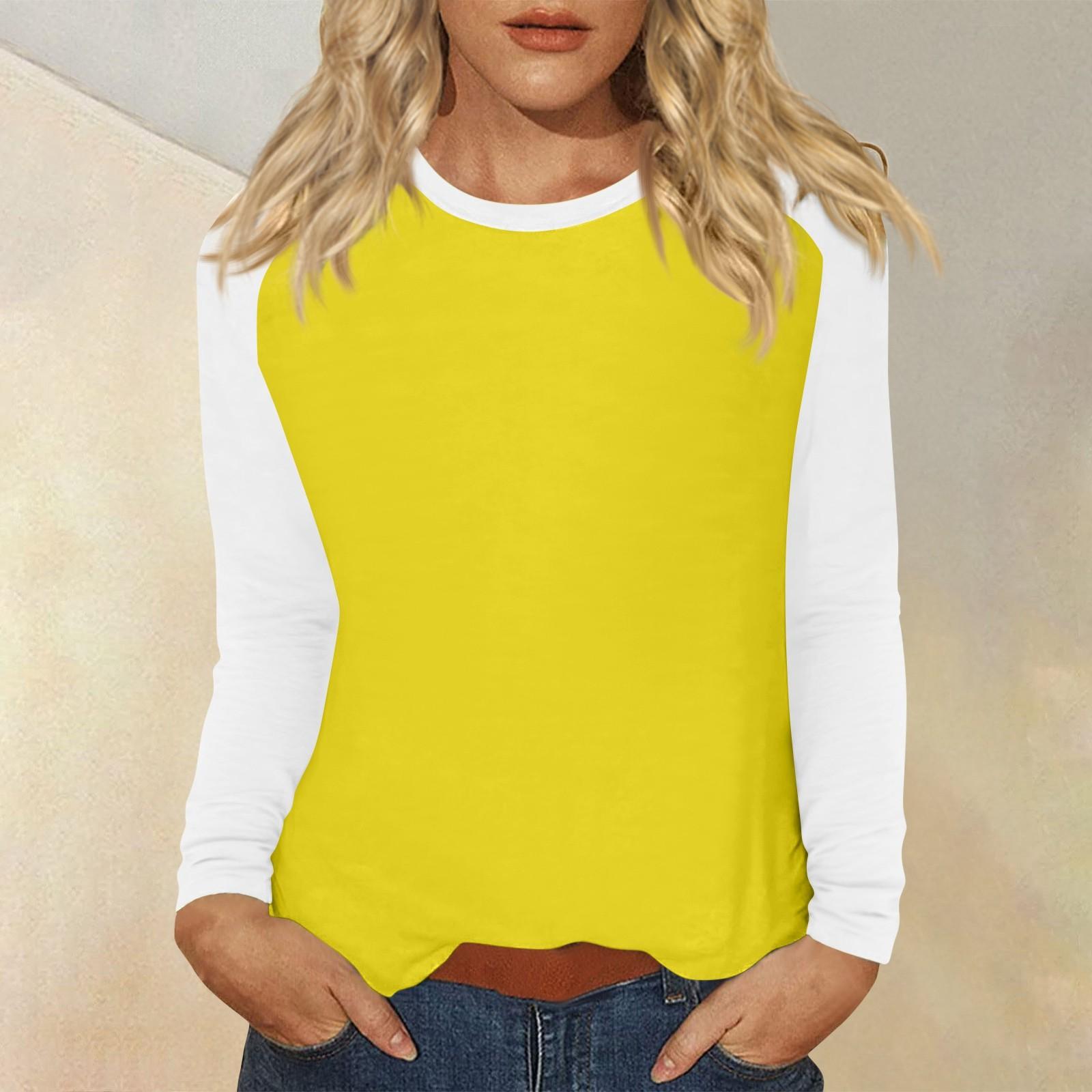 Жіноча футболка з принтом, з довгим рукавом, повсякденна мода, базова, з круглим вирізом, рукав реглан, топ XXL жовтий
Жіноча футболка з принтом, з довгим рукавом, повсякденна мода, базова, з круглим вирізом, рукав реглан, топ XXL жовтий