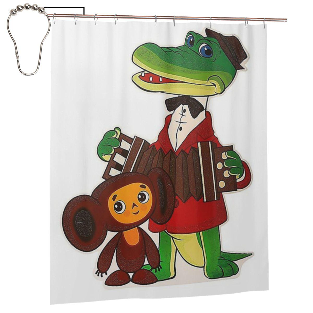 Cheburashka And Gena Shower Curtain Bathroom Polyester Waterproof Bath Curtains With Hooks W60H190(CM)-1 Pcs
Cheburashka And Gena Shower Curtain Bathroom Polyester Waterproof Bath Curtains With Hooks W60H190(CM)-1 Pcs