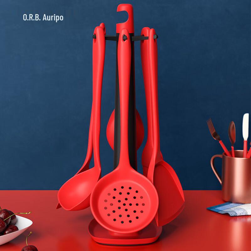Ourui Platinum Oriental Red Charm Silicone Utensil 7-Piece Set
Ourui Platinum Oriental Red Charm Silicone Utensil 7-Piece Set