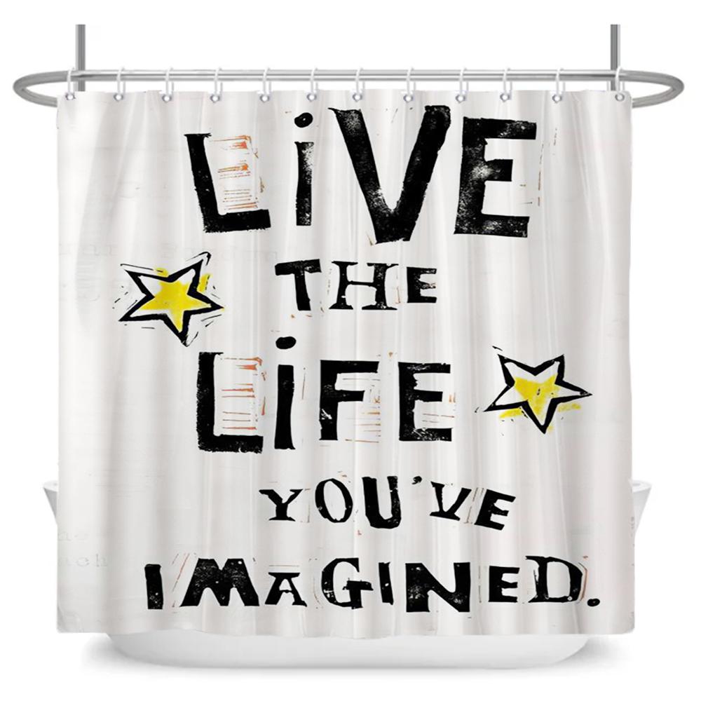 Nordic Simple Art Words Shower Curtain Minimalist White Print Bath Bathtub Curtain Waterproof Polyester Bathroom Curtain Decor W90xH180cm
Nordic Simple Art Words Shower Curtain Minimalist White Print Bath Bathtub Curtain Waterproof Polyester Bathroom Curtain Decor W90xH180cm