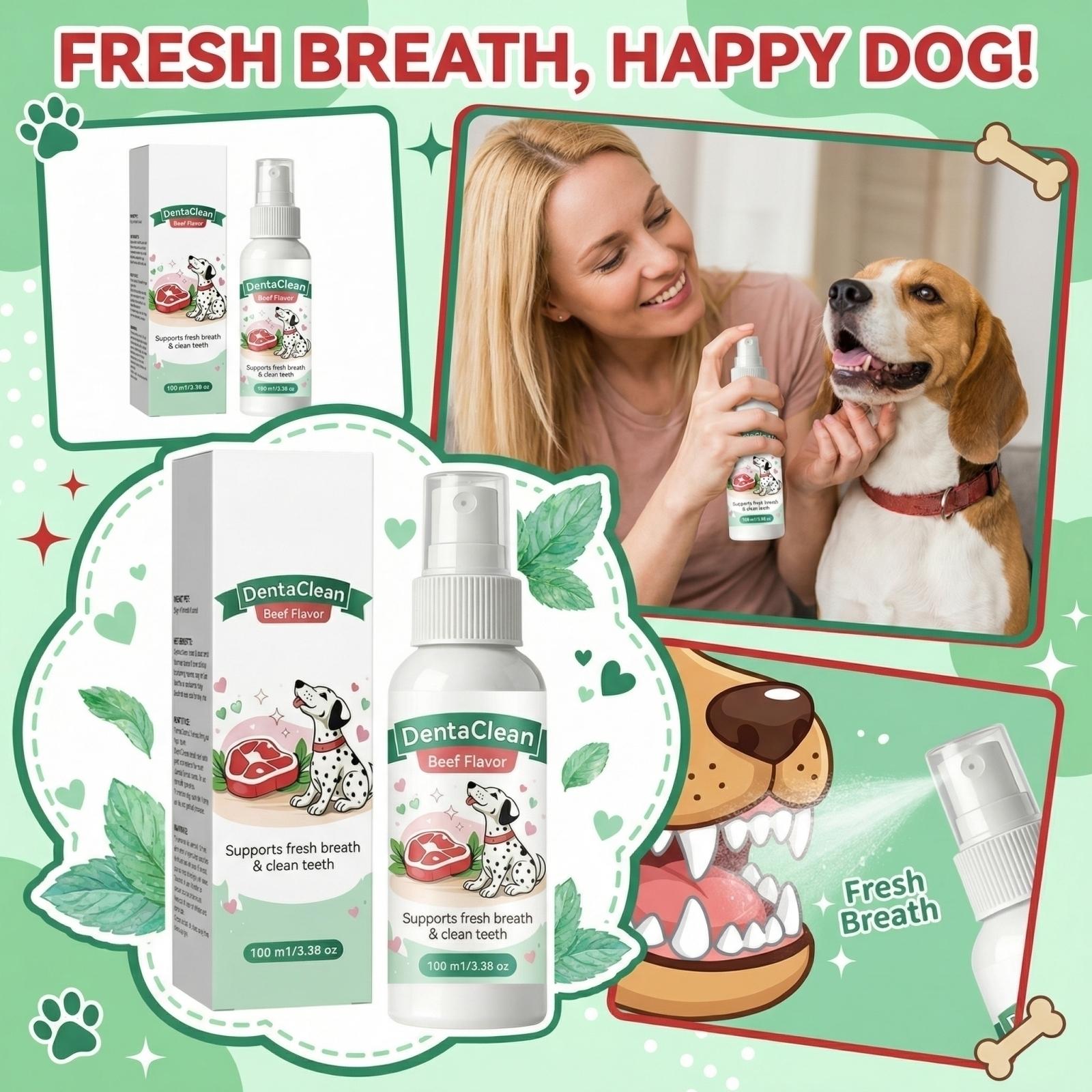 Pet Oral Care Spray — Liquid Tartar Remover And Breath Freshener For Dogs — Cleans Canine Teeth 100ml One Size
Pet Oral Care Spray — Liquid Tartar Remover And Breath Freshener For Dogs — Cleans Canine Teeth 100ml One Size