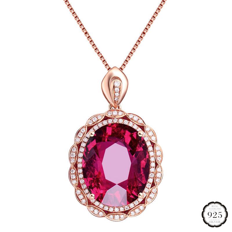 Классический Серебро 925 Ожерелье Ювелирные Изделия Овальной Формы Рубин Циркон Драгоценные Камни Подвеска Розовое Золото Орнамент Свадебная Вечеринка Оптовая Продажа 
Классический Серебро 925 Ожерелье Ювелирные Изделия Овальной Формы Рубин Циркон Драгоценные Камни Подвеска Розовое Золото Орнамент Свадебная Вечеринка Оптовая Продажа