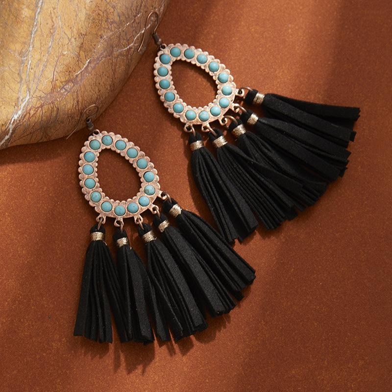Earrings Color Turquoise Leopard Print Fringed Earrings High Sense Bohemian Earrings Fashion Exaggerated Earrings
Earrings Color Turquoise Leopard Print Fringed Earrings High Sense Bohemian Earrings Fashion Exaggerated Earrings
