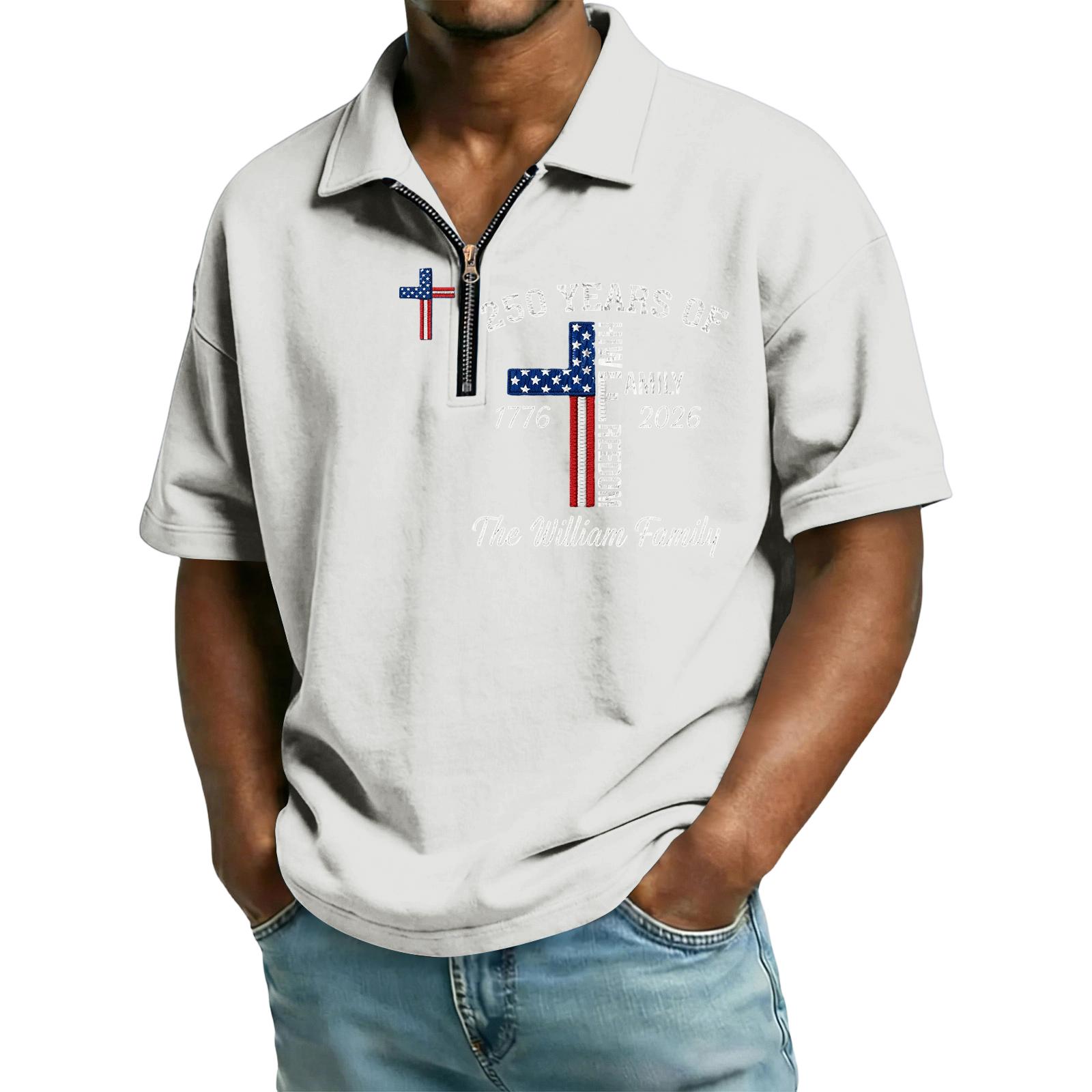 Men’s Short Sleeve Polo Shirt with Zipper Collar and Printed Cross Pattern Casual Soft Comfortable Top for Everyday Wear XXL білий
Men’s Short Sleeve Polo Shirt with Zipper Collar and Printed Cross Pattern Casual Soft Comfortable Top for Everyday Wear XXL білий