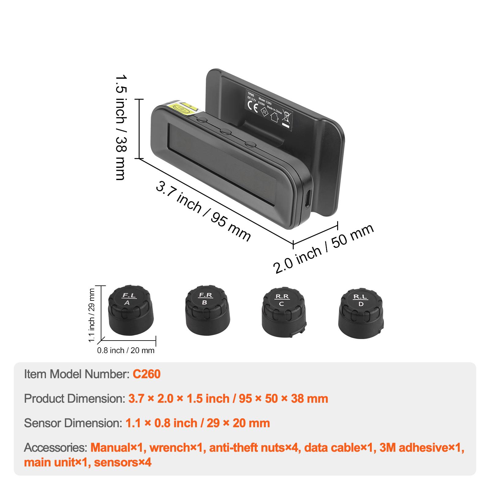 SucceBuy RV Tire Pressure Monitoring System, Universal Wireless Car Alarm System, Waterproof TPMS Sensors Set with 5 Alarm Modes
SucceBuy RV Tire Pressure Monitoring System, Universal Wireless Car Alarm System, Waterproof TPMS Sensors Set with 5 Alarm Modes
