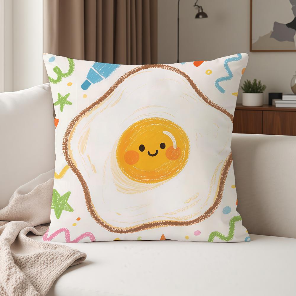 Fun Fried Egg Cute Pillow Case Suitable For Bedrooms Living Rooms Cars Home Decoration 30cmx30cm
Fun Fried Egg Cute Pillow Case Suitable For Bedrooms Living Rooms Cars Home Decoration 30cmx30cm