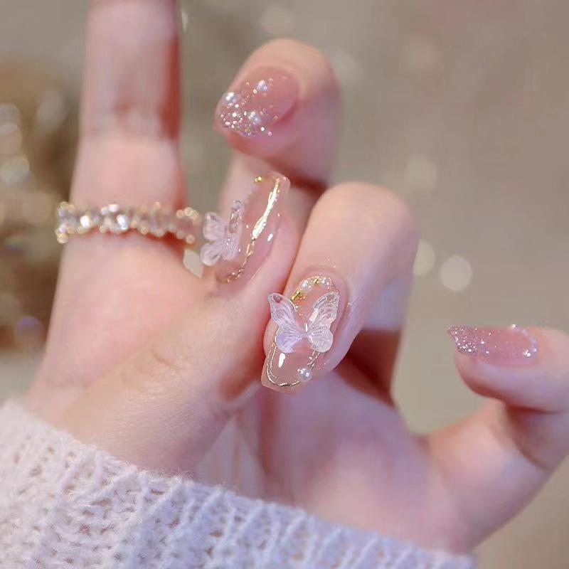 401-Butterfly Flower 3D Wearable Nail Tips: Handmade, Finished Nail Stickers with Metal Glue, Light Therapy Nail Art Design
401-Butterfly Flower 3D Wearable Nail Tips: Handmade, Finished Nail Stickers with Metal Glue, Light Therapy Nail Art Design
