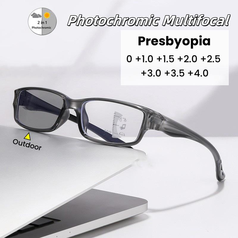 Fashion Ultra Light Photochromic Multifocal Presbyopia Glasses Sports Outdoor Versatile Anti Blue Light Glasses Diopter To +4.0 0
Fashion Ultra Light Photochromic Multifocal Presbyopia Glasses Sports Outdoor Versatile Anti Blue Light Glasses Diopter To +4.0 0