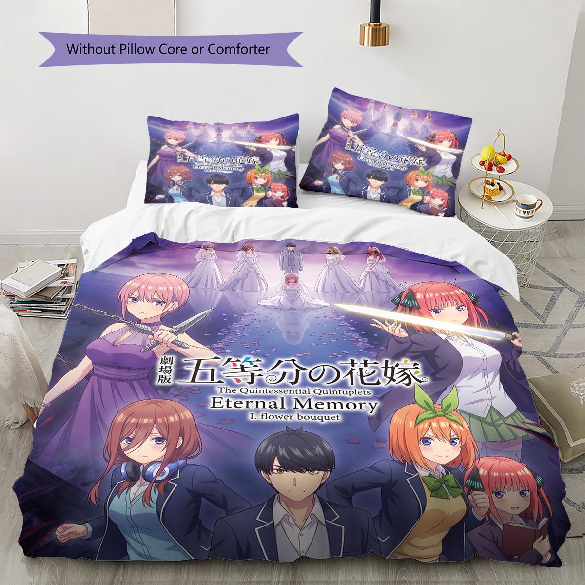 The Quintessential Quintuplets Patterned Pillowcase & Duvet Cover Set for Anime Fans Bedroom Decor YUN6518 135x200cm
The Quintessential Quintuplets Patterned Pillowcase & Duvet Cover Set for Anime Fans Bedroom Decor YUN6518 135x200cm