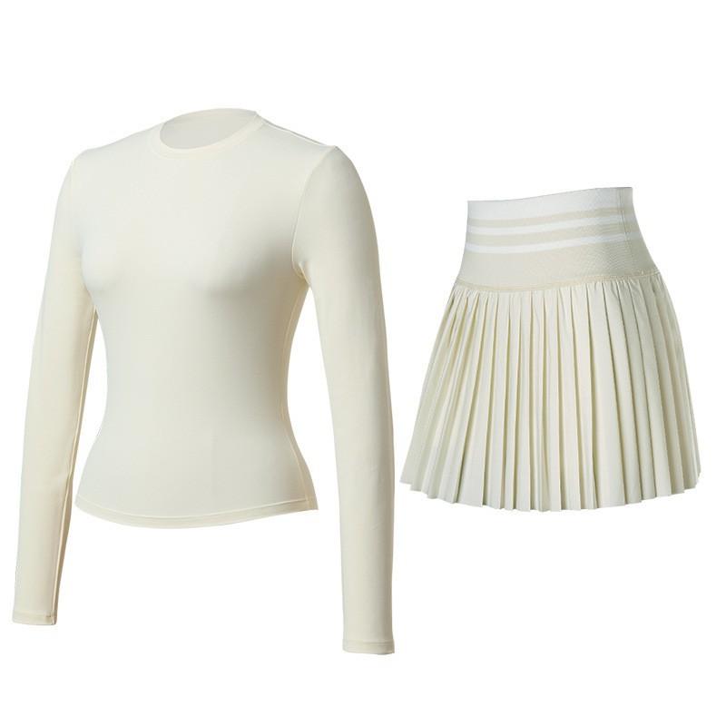 Sports Suit Short Yoga Long-sleeved Elastic Tennis Dress Quick-drying Slim Abdomen Running Fitness Top Set L
Sports Suit Short Yoga Long-sleeved Elastic Tennis Dress Quick-drying Slim Abdomen Running Fitness Top Set L