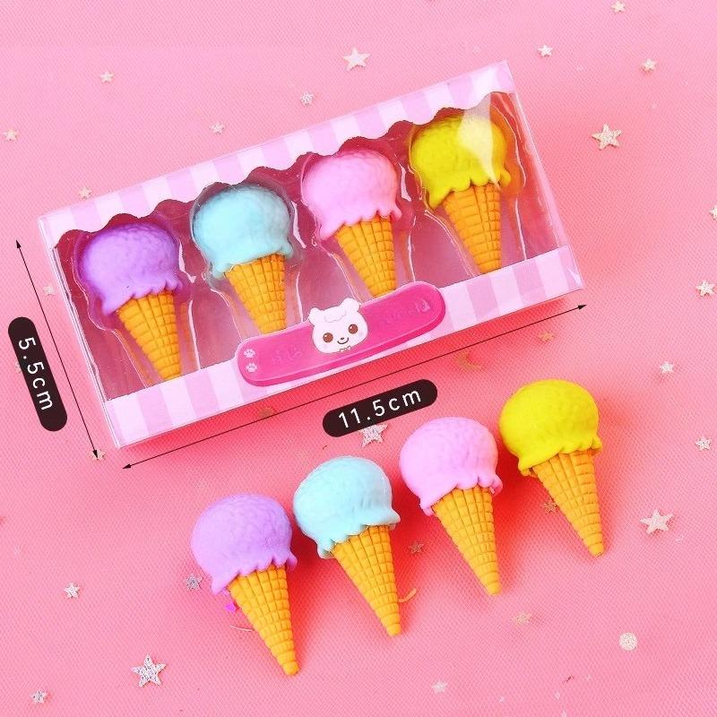 Creative Cute 4 Pcs Donut Dessert Pencil Eraser Rubber Novelty Kids Student Learning Office Stationery Student Prizes
Creative Cute 4 Pcs Donut Dessert Pencil Eraser Rubber Novelty Kids Student Learning Office Stationery Student Prizes