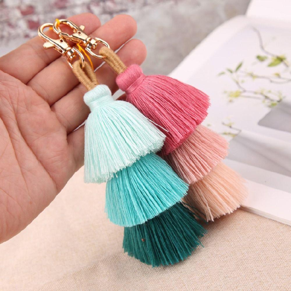 Handbag Charms Gradient Colors Key Holder Tassel Keyring Three-layer Tassel Pendant Tassel Keychain
Handbag Charms Gradient Colors Key Holder Tassel Keyring Three-layer Tassel Pendant Tassel Keychain