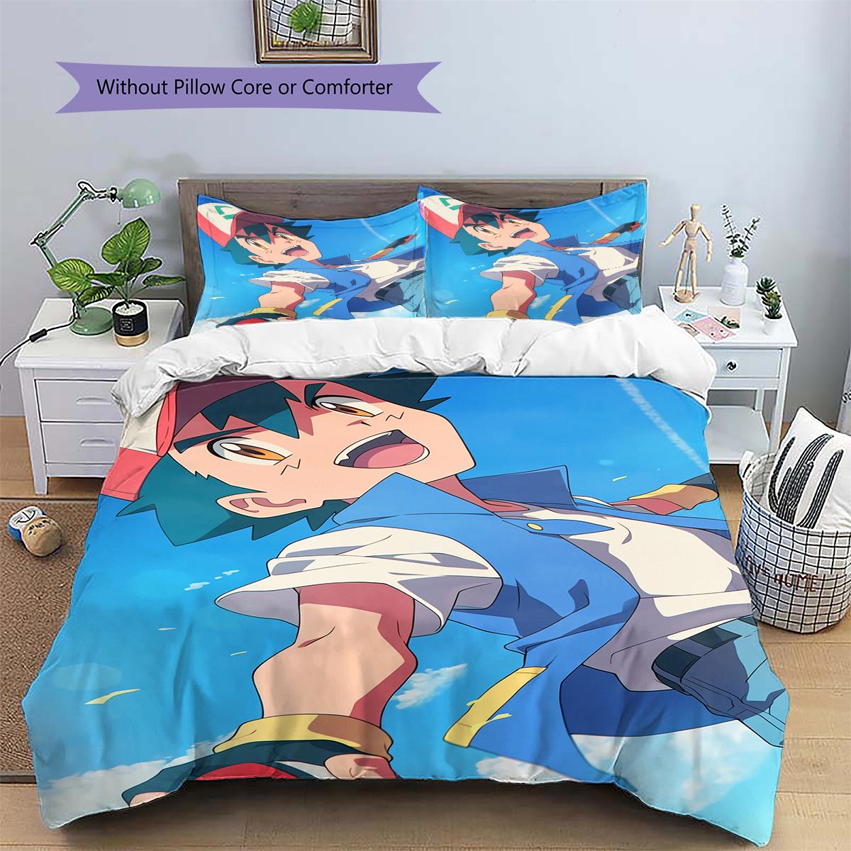 Cute Pokemon Pattern Pillowcase & Duvet Cover, Anime Home Bedding for Bedroom Decor, Ideal Gift for Anime Lovers 135x200cm
Cute Pokemon Pattern Pillowcase & Duvet Cover, Anime Home Bedding for Bedroom Decor, Ideal Gift for Anime Lovers 135x200cm