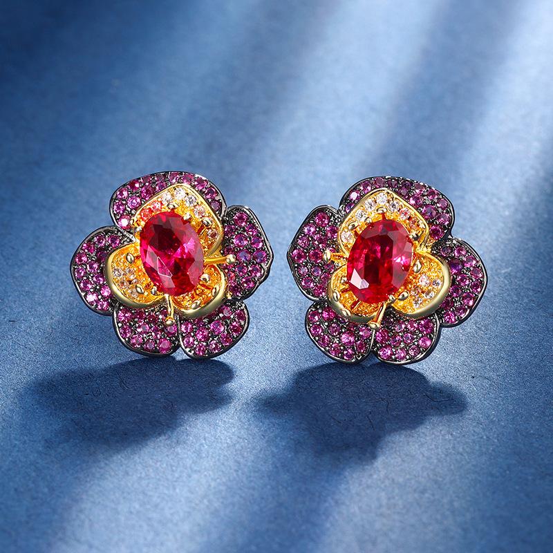 Ювелирные изделия Медное основание Позолоченное Имитация Красного Корунда Цветок Черное Золото Индивидуальный Набор 7 * 9-6 * 8
Ювелирные изделия Медное основание Позолоченное Имитация Красного Корунда Цветок Черное Золото Индивидуальный Набор 7 * 9-6 * 8