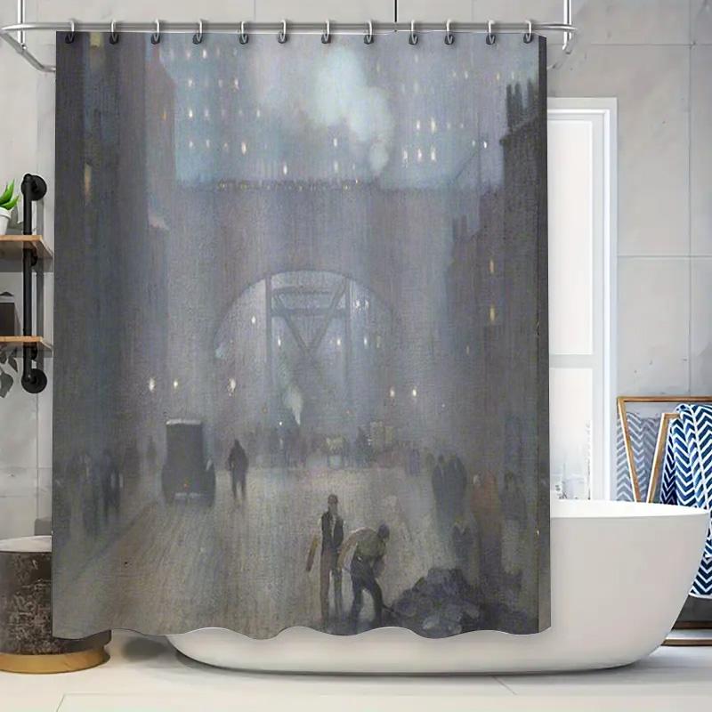 Vintage Cityscape Shower Curtain Urban Landscape Tapestry Backdrop Bathroom Decor Wall Hanging Artistic Black And White Home Tex W60H190(CM)-1 Pcs
Vintage Cityscape Shower Curtain Urban Landscape Tapestry Backdrop Bathroom Decor Wall Hanging Artistic Black And White Home Tex W60H190(CM)-1 Pcs