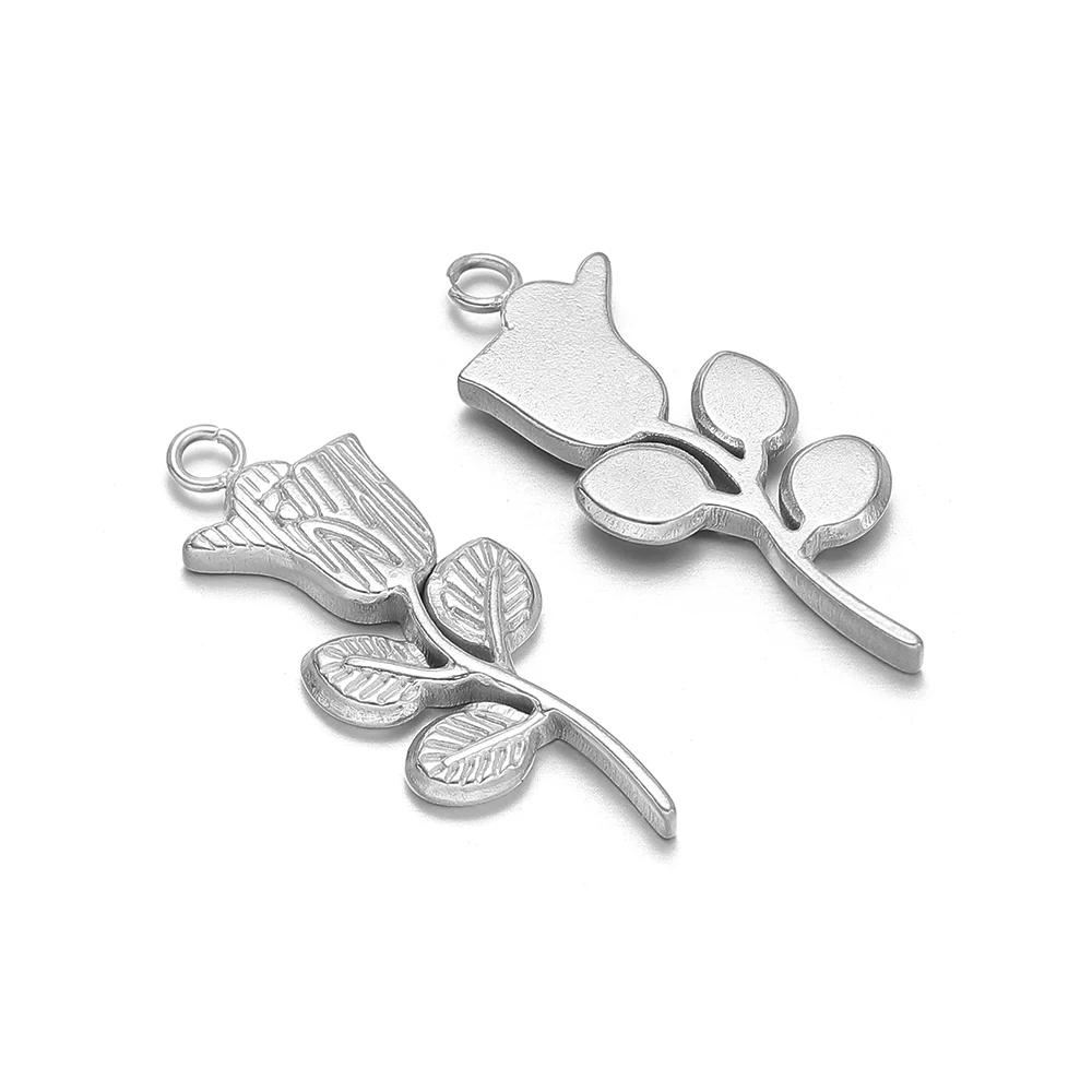 5pcs Stainless Steel Gold Rose Flower Leaves Charms for DIY Jewelry Women Pendant Necklace Findings Bracelet Earrings Making
5pcs Stainless Steel Gold Rose Flower Leaves Charms for DIY Jewelry Women Pendant Necklace Findings Bracelet Earrings Making
