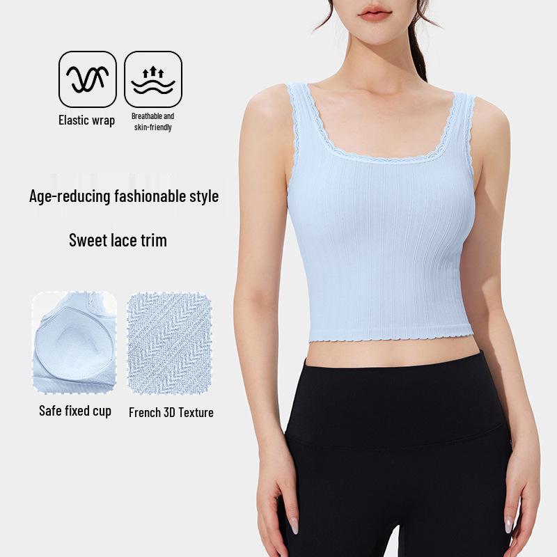 Women s White Lace Camisole with Chest Pads - Slim Fit Yoga Tank with Built-in Bra Medium синій
Women s White Lace Camisole with Chest Pads - Slim Fit Yoga Tank with Built-in Bra Medium синій
