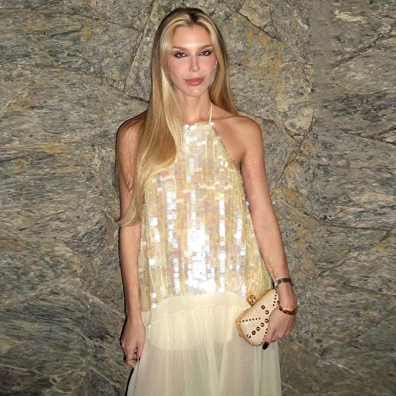 Women s Sexy Sequin Halter Tank Top - Shiny, Short, and Loose Fit Small светло-желтого
Women s Sexy Sequin Halter Tank Top - Shiny, Short, and Loose Fit Small светло-желтого