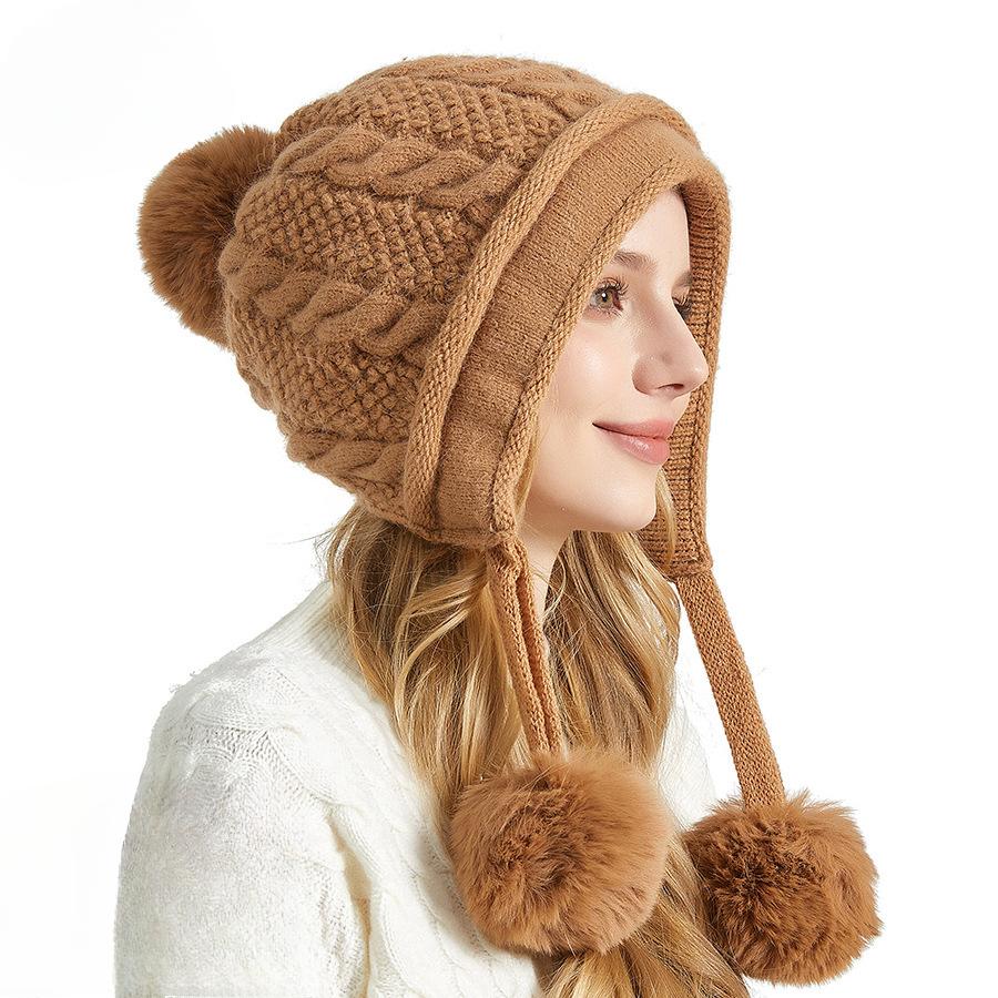 European and American Ladies Winter Thickened Ear Protection Three-pile Rabbit Fur Knitted Hat Outdoor Cycling Face Protection Warm Hat M(56-58cm) чёрный
European and American Ladies Winter Thickened Ear Protection Three-pile Rabbit Fur Knitted Hat Outdoor Cycling Face Protection Warm Hat M(56-58cm) чёрный