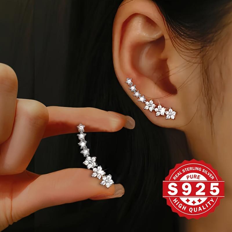 Серьги-клаймберы из стерлингового серебра 925 пробы с цирконием, элегантные и милые украшения, подходят для повседневной носки, музыкальных фестивалей и Рождества, гипоаллергенные
Серьги-клаймберы из стерлингового серебра 925 пробы с цирконием, элегантные и милые украшения, подходят для повседневной носки, музыкальных фестивалей и Рождества, гипоаллергенные