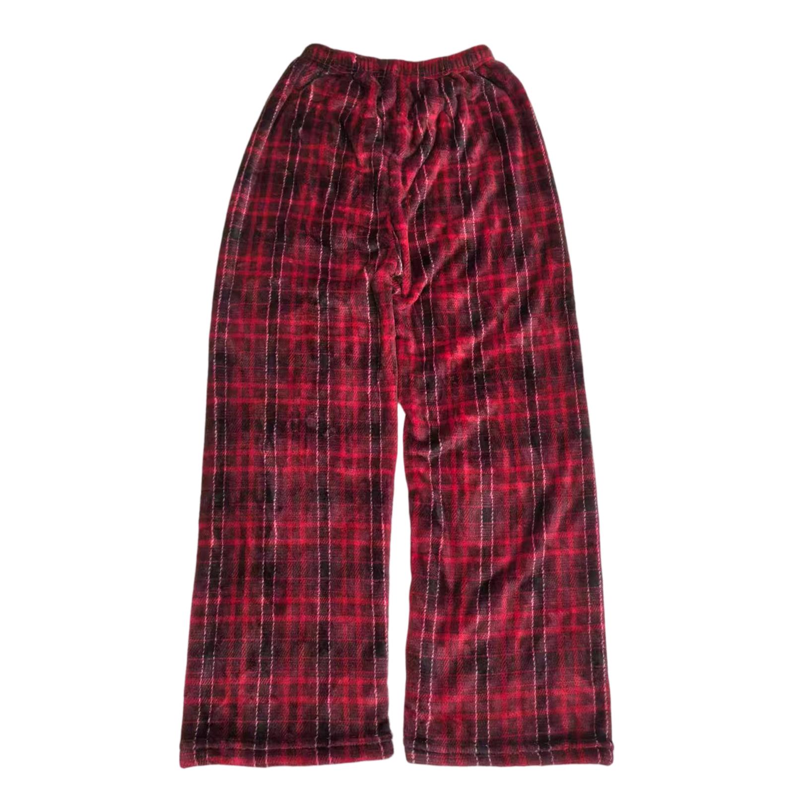 Pajama Pants Sleepwear Casual Drawstring Elastic Waist Pants Comfy Straight Yoga Loose Trousers M червоний
Pajama Pants Sleepwear Casual Drawstring Elastic Waist Pants Comfy Straight Yoga Loose Trousers M червоний