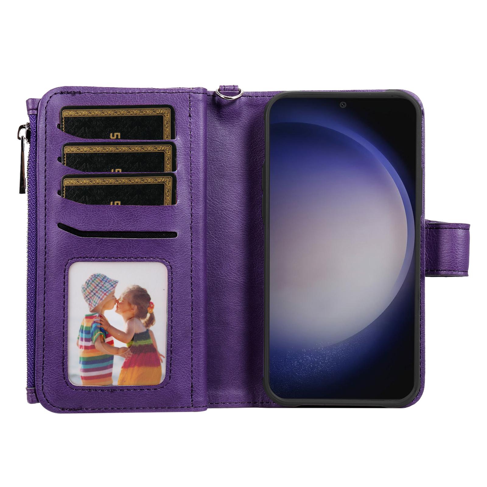 For Samsung Galaxy S25/S24 Magnetic Leather Case Mobile Cover with Detachable Zipper Wallet Strap Purple
For Samsung Galaxy S25/S24 Magnetic Leather Case Mobile Cover with Detachable Zipper Wallet Strap Purple
