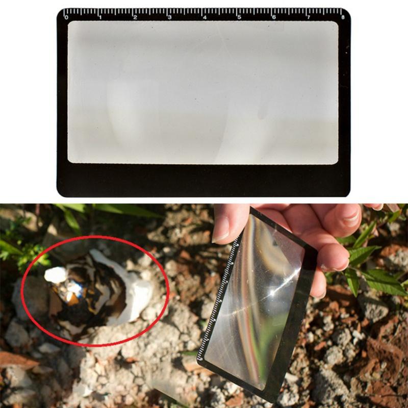 Ultra-thin Reading Glass Magnifier Sheet With Scale Portable Pocket 3X Reading Card Size Magnifier Camping Glass Solar Igniter
Ultra-thin Reading Glass Magnifier Sheet With Scale Portable Pocket 3X Reading Card Size Magnifier Camping Glass Solar Igniter