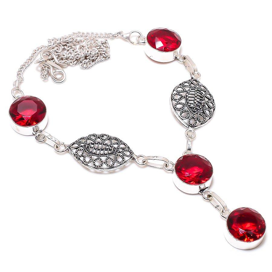 Mozambique Garnet Gemstone 925 Sterling Silver Jewelry Necklace 18 s5b55 красный
Mozambique Garnet Gemstone 925 Sterling Silver Jewelry Necklace 18 s5b55 красный