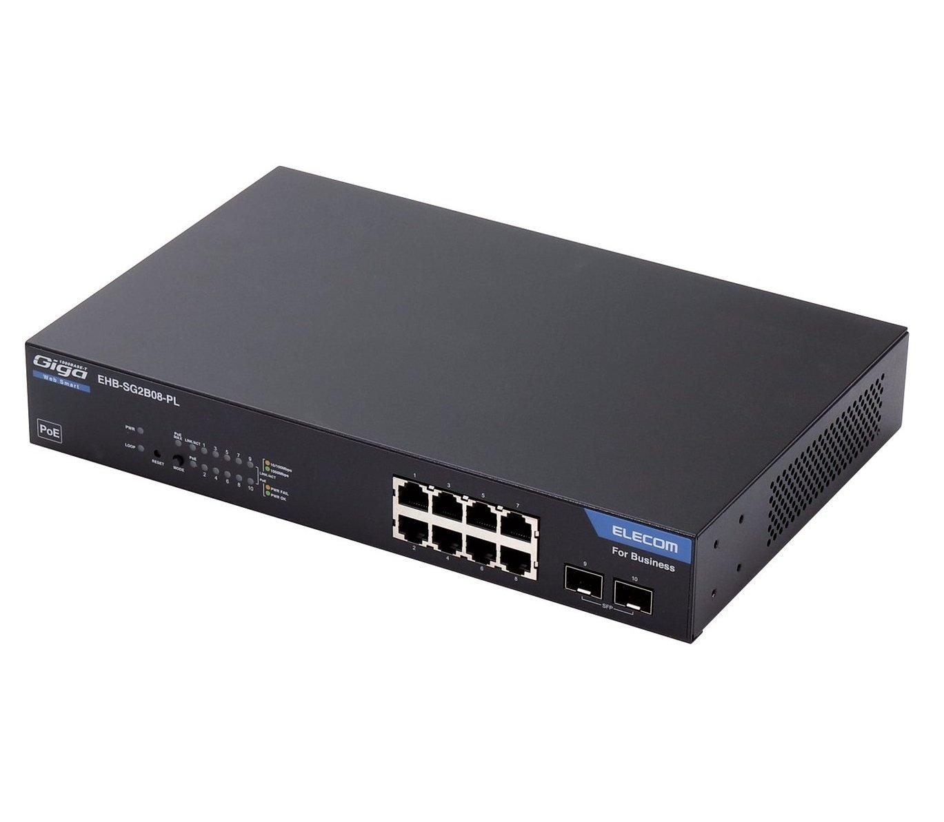 ELECOM Switching Hub 8 Port Gigabit PoE Function Layer 2 Heat Resistant 50 Degrees Loop Prevention Function 3 Year Warranty EHB-SG2B08-PL чорний
ELECOM Switching Hub 8 Port Gigabit PoE Function Layer 2 Heat Resistant 50 Degrees Loop Prevention Function 3 Year Warranty EHB-SG2B08-PL чорний