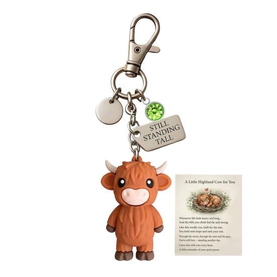 A Little Highland Cow for You Keychain, 3D Resin Highland Cow Keyring with Birthstone & Sentiment Card, Your Daily Reminder of Quiet Strength for A August
A Little Highland Cow for You Keychain, 3D Resin Highland Cow Keyring with Birthstone & Sentiment Card, Your Daily Reminder of Quiet Strength for A August