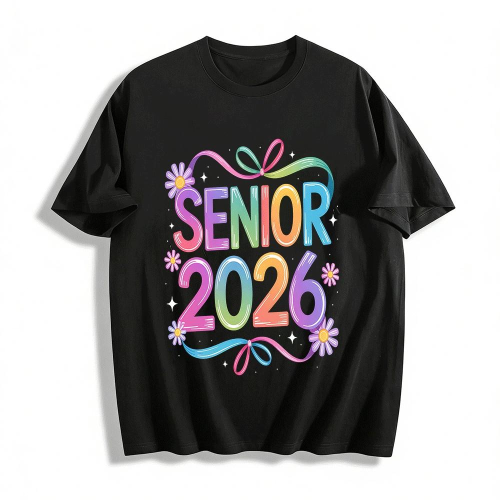 Gradient Floral Ribbon Print Senior 2026 Graduation Souvenir Tee Pure cotton T-shirt XXS
Gradient Floral Ribbon Print Senior 2026 Graduation Souvenir Tee Pure cotton T-shirt XXS