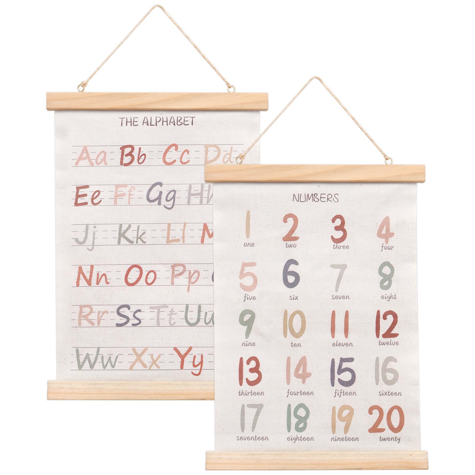 2PCS Alphabet Numbers Poster Set of 2 Decorative Alphabet Numbers Wall Art Educational Preschool Learning Poster for Classroom
2PCS Alphabet Numbers Poster Set of 2 Decorative Alphabet Numbers Wall Art Educational Preschool Learning Poster for Classroom